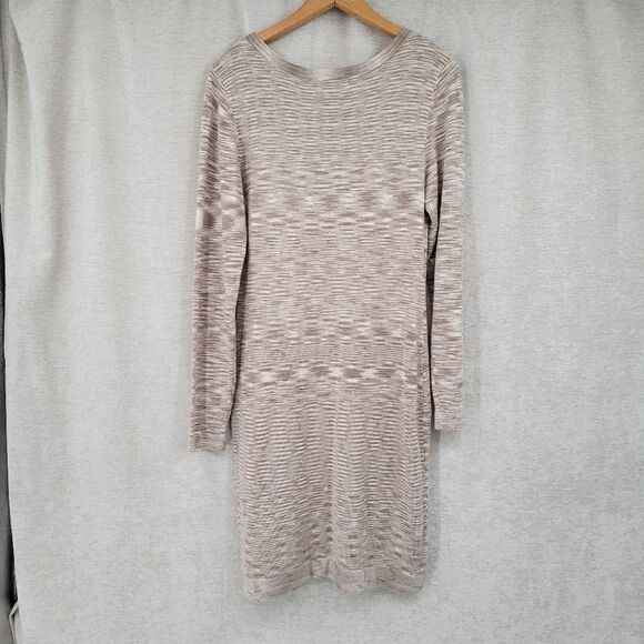 Tart Women's Midi Length Nuetral Oatmeal Knit Sweater Dress NEW size Large - Picture 6 of 12